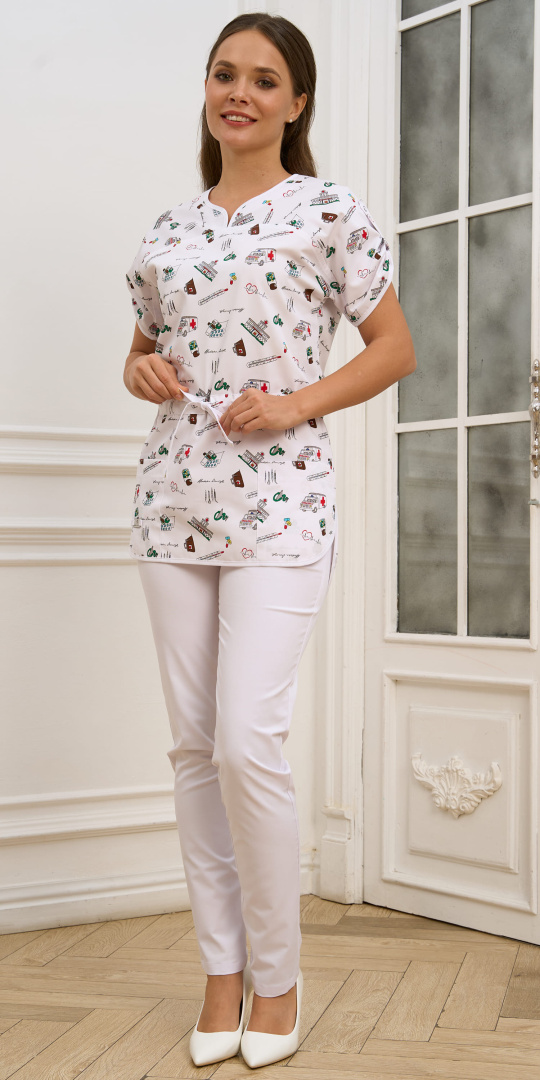 картинка Медицинский блузон М-110411бKnPR от магазина одежды и аксессуаров